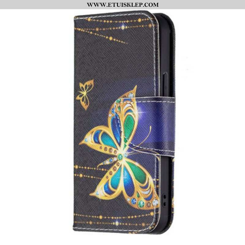 Etui Folio do iPhone 13 Mini Magiczny Motyl